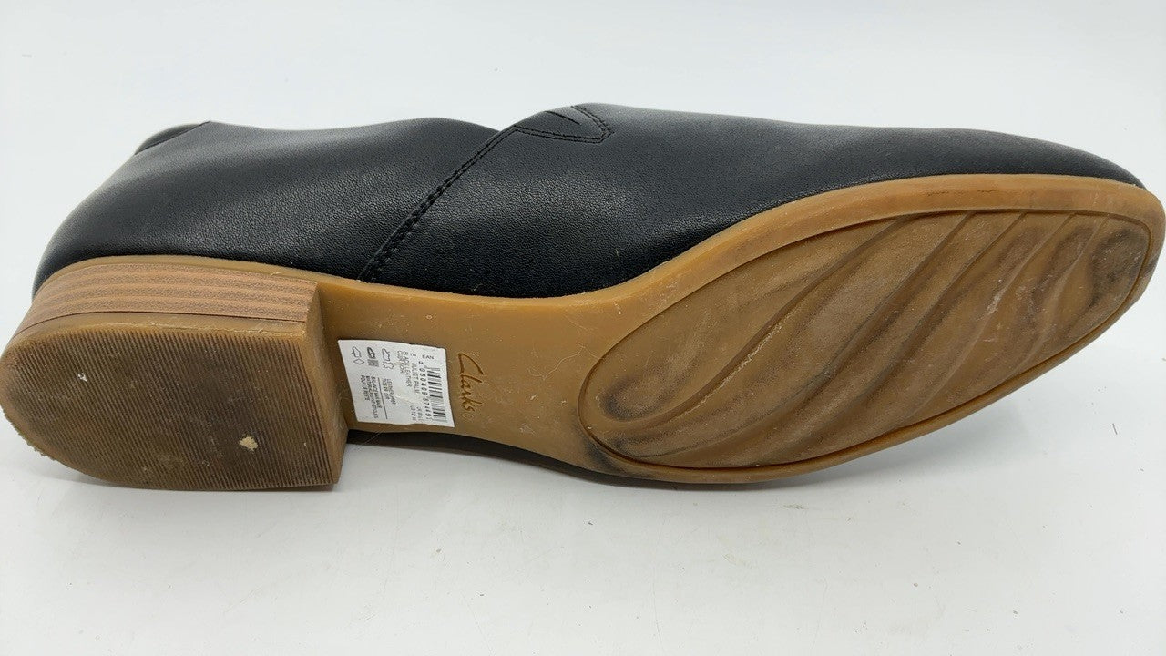 Clarks Women's Juliet Palm Loafer, Black Leather, 12 W US