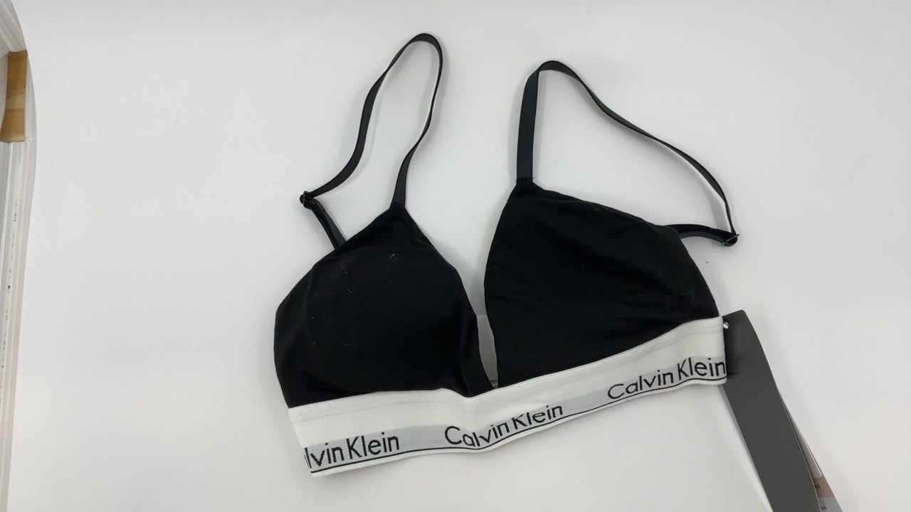 Calvin Klein Modern Cotton Lightly Lined Triangle Bralette Black