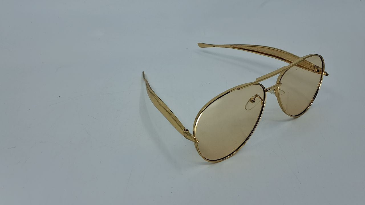 GUVIVI Oversized Gold Aviator Sunglasses for Men & Women, 70s Retro