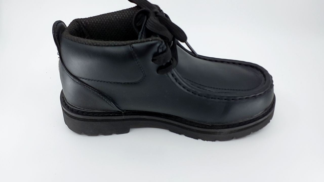 Lugz Men's Strutt LX Classic Moc Toe Chukka Boot, Black Smooth, 6.5 US