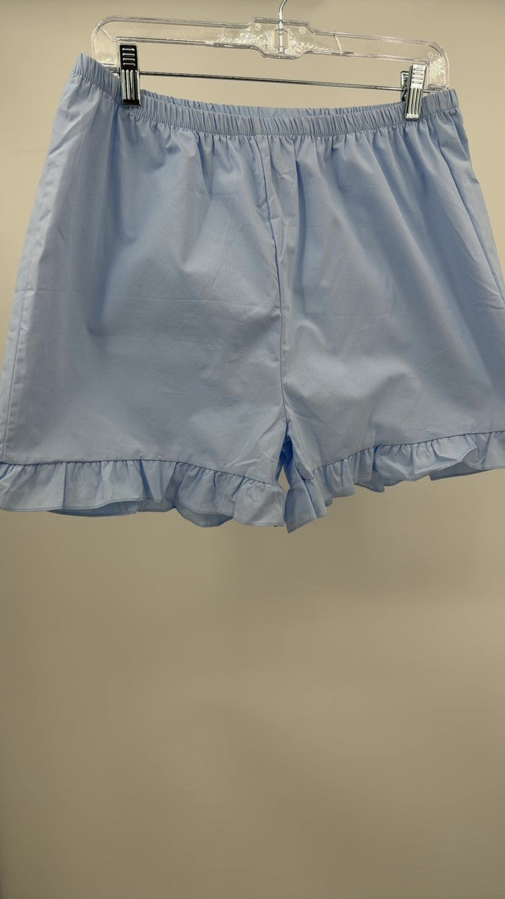 Ruffled Square Neck Top and Shorts Set