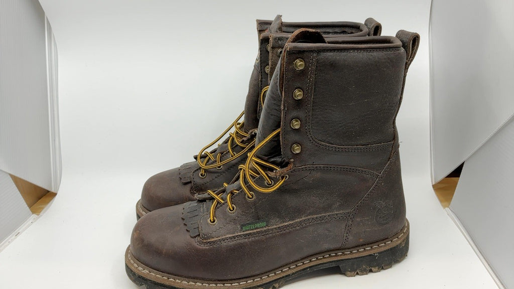 Georgia Boot Waterproof Lace-To-Toe Work Boot, Soggy Brown, Size 12(M)