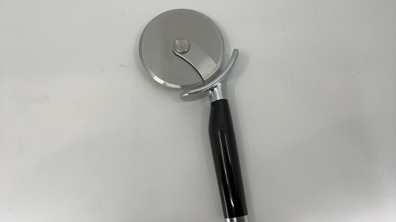 9-Inch KitchenAid Pizza Cutter Black Ergonomic Handle, Dishwasher Safe