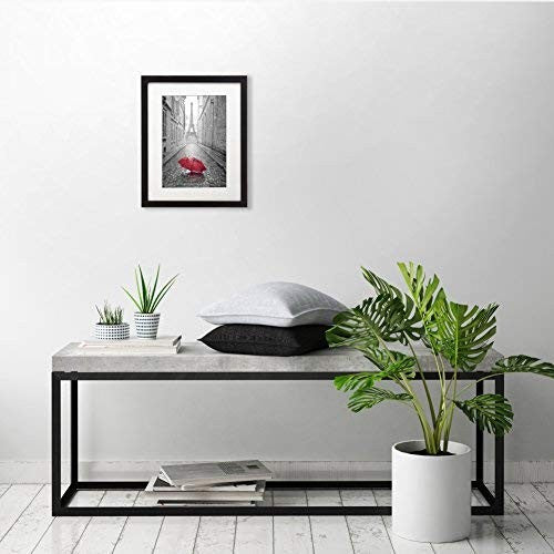 11x13 Black Frame - Engineered Wood, Shatter Resistant Glass, Mat Included