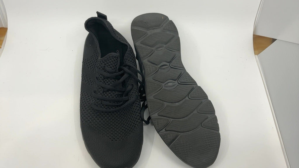 Mens Athletic Walking Sneakers Black Size 13.5 Lightweight & Breathable