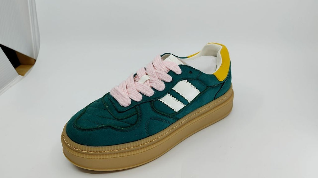 Madden Girl Women's Goallie Sneaker, Emerald Multi, 6