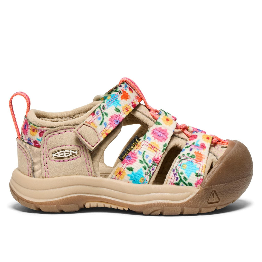 KEEN Unisex-Child Newport H2 Closed Toe Water Sandals, Safari/Birch, 7
