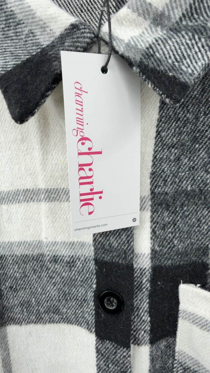 Oversized Plaid Button Up Shirt