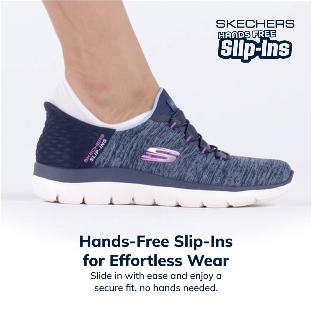 Skechers Summits Slip-Ins, Women's Sneakers, Navy Purple, Size 6, Comfort