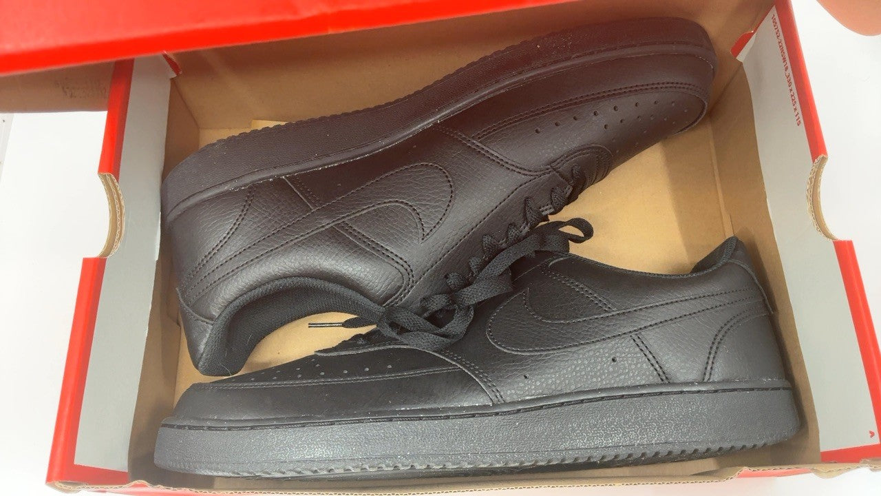 Nike Men's Court Vision Low Next Nature Shoes, Black/Black-Black, 11.5