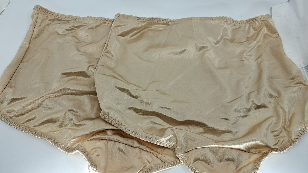 Bali 2-Pack Shapewear Briefs, Light Control, Lace Tummy, 3X-Large, Soft Taupe