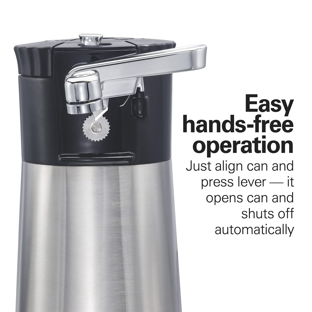 OpenStation Electric Can Opener w/ Jar Openers & Cord Storage, Stainless Steel