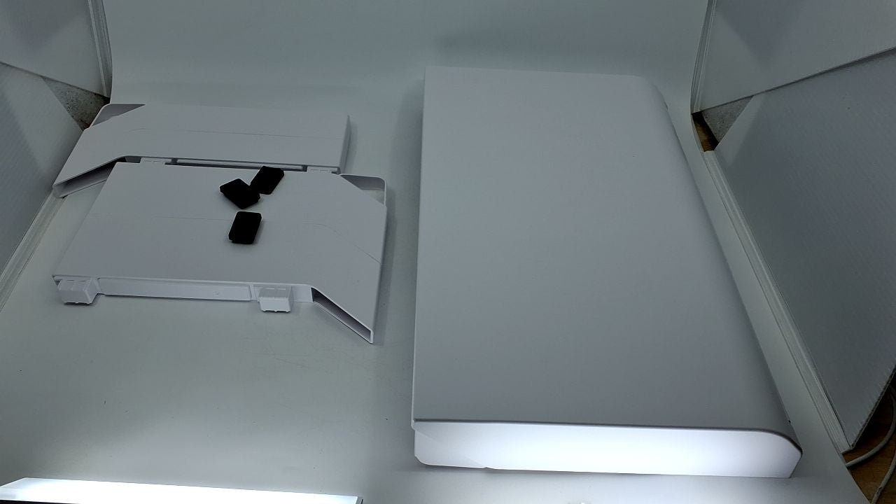 Adjustable Monitor Riser w/ Drawer, Phone Holder & Rubber Feet - White