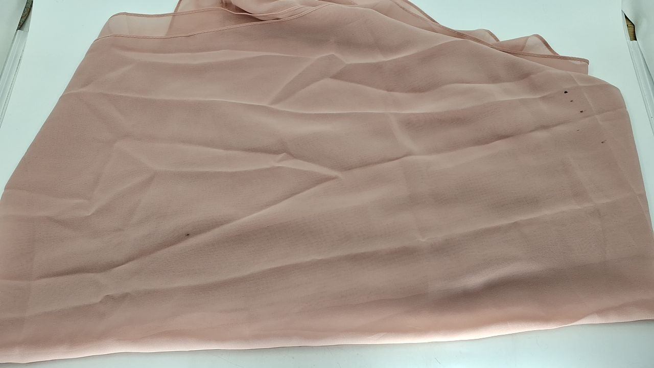 Blush Pink Chiffon Shawl Wrap 79x18 in for Weddings & Evenings