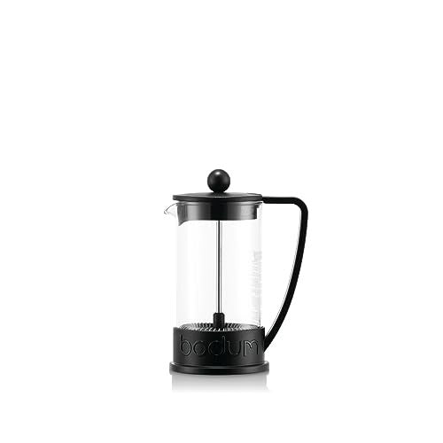 12oz Bodum Brazil French Press Coffee Maker, Borosilicate Glass, Black