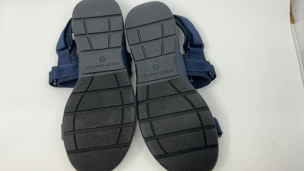 Amazon Essentials Men's Adjustable Triple Strap Sandal, Navy, 11