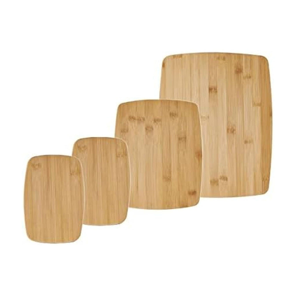 Durable Bamboo Cutting Boards, 4-Piece Reversible Charcuterie Set