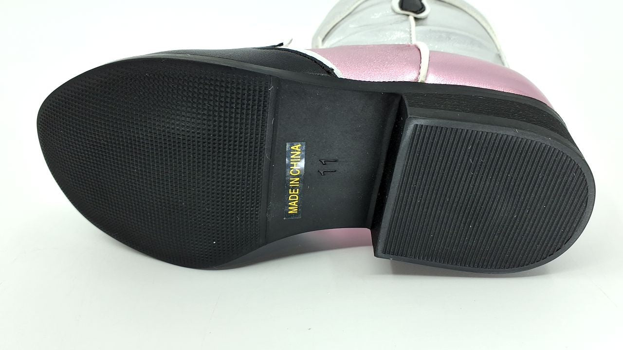 Cowgirl Ankle Boots Pink Toddler 11 Pull-On Western Style