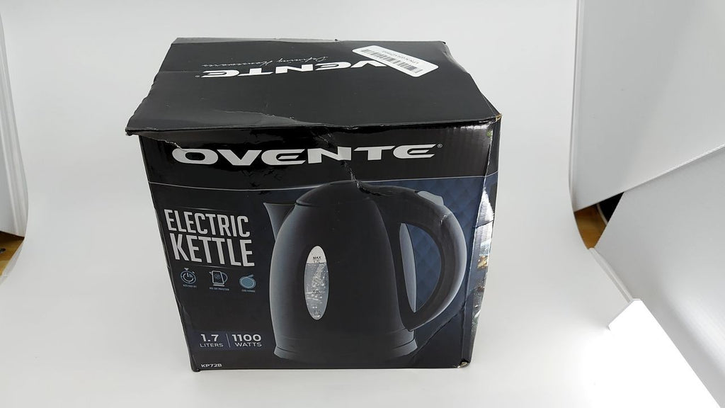 1.7L OVENTE Electric Kettle Black Auto Shut-Off & Boil-Dry Protection