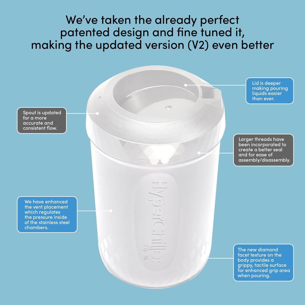 HyperChiller HC2W Iced Beverage Chiller, 12.5 Oz, White, Fast Cooling