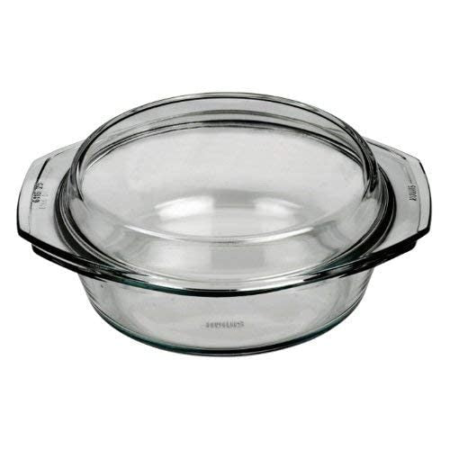 Round heatproof dish with lid 2,1L