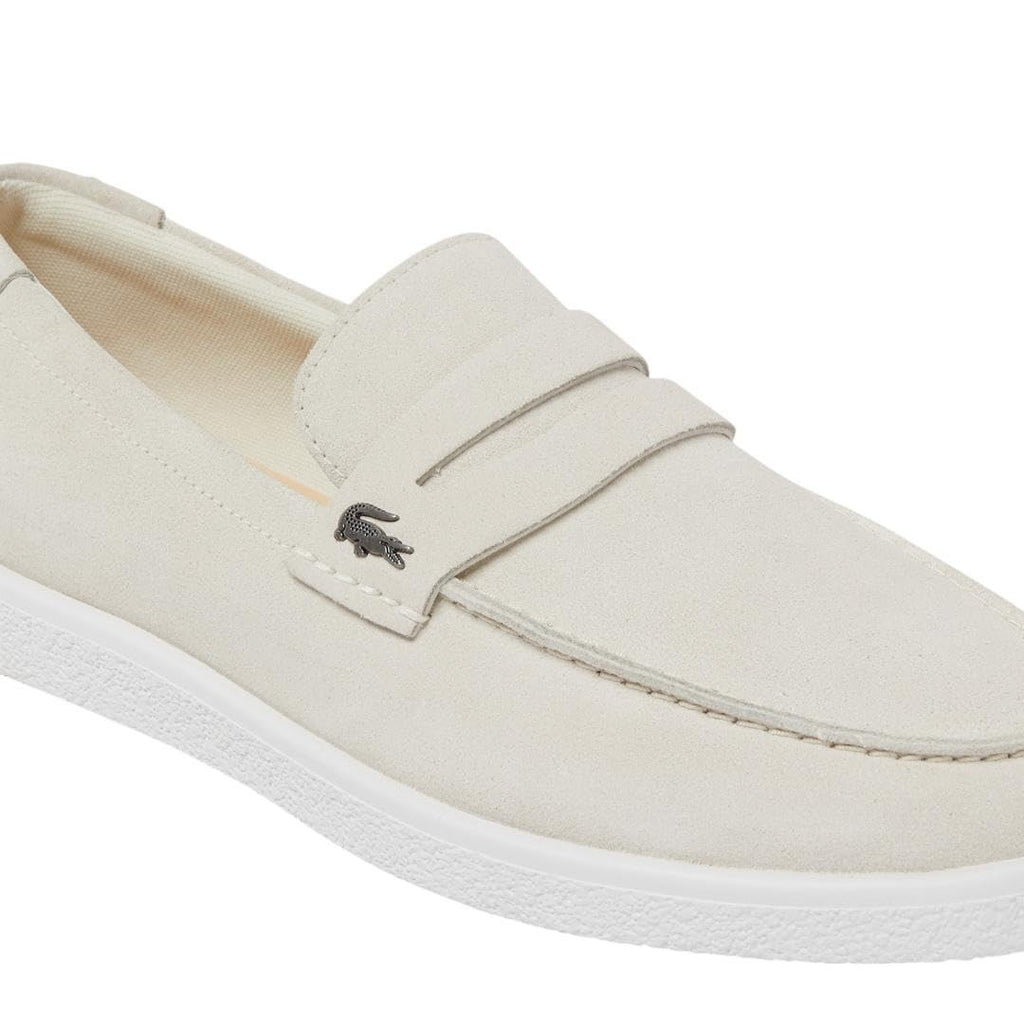 Lacoste Men's Cochet Loafer, Off White/White, 7.5