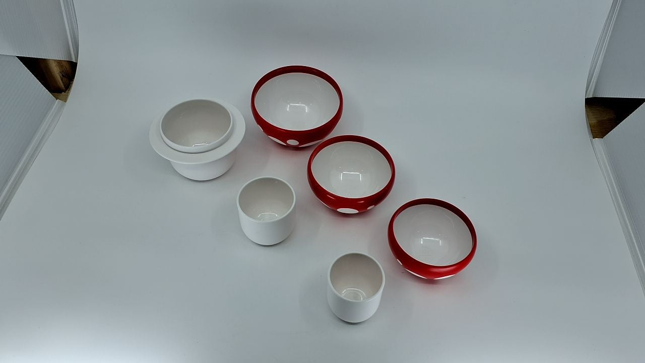 Whimsical 6 Cup Mushroom Measuring Cups Set, Durable Plastic Kitchenware