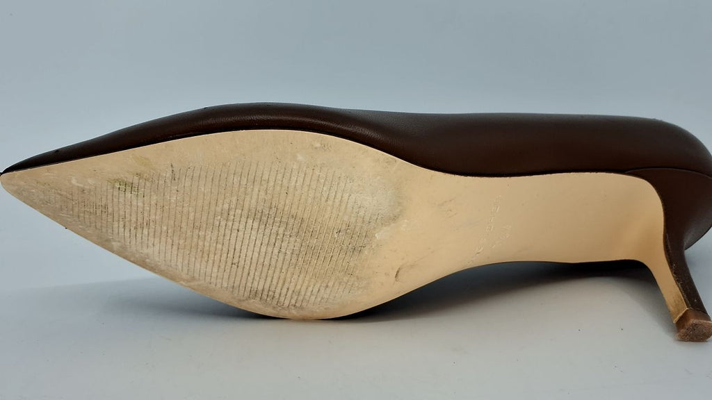 Marc Fisher Women's Alola Pump, Medium Brown Leather 210, 7.5