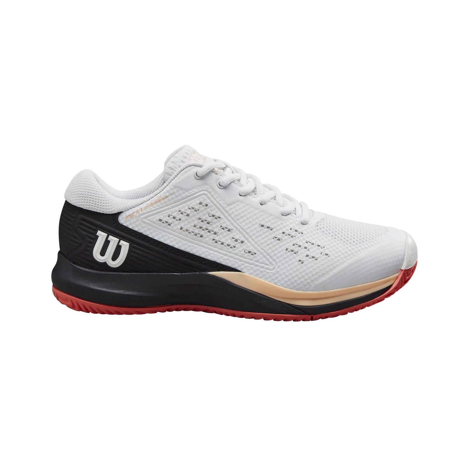 Rush Pro Ace Women's Pickleball Shoes 9.5 White/Black/Living Coral