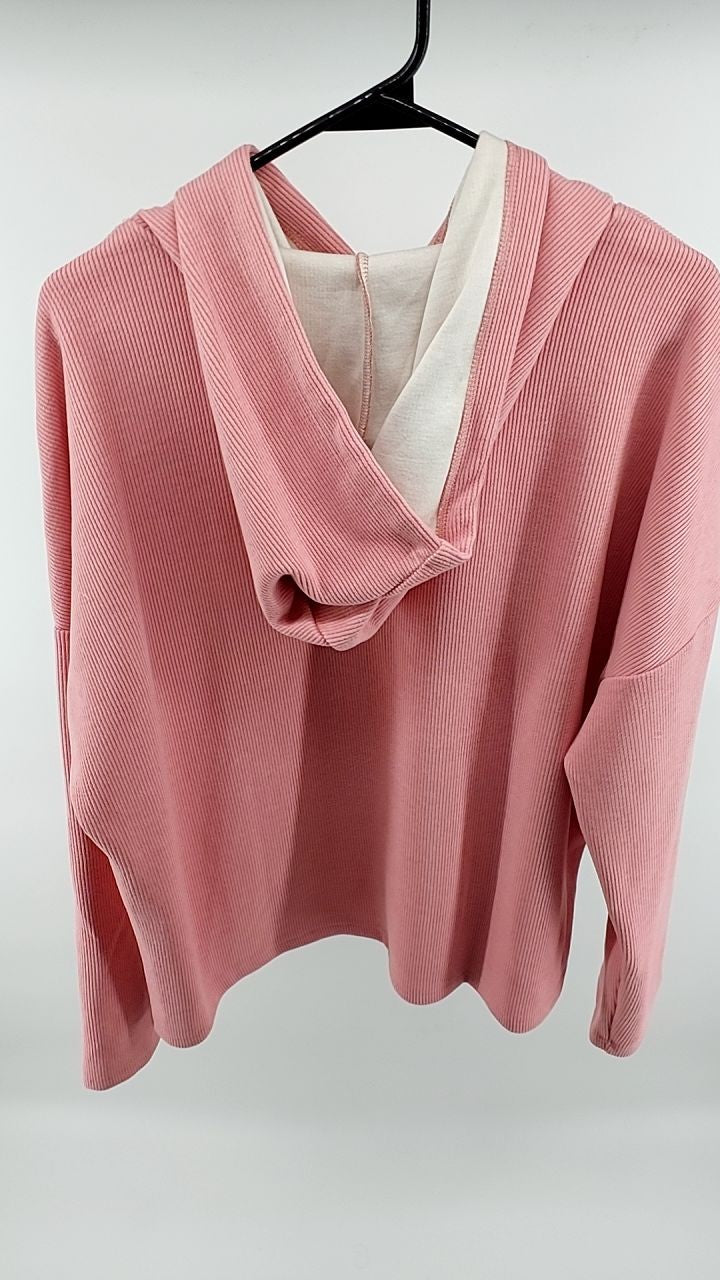 Drawstring Dropped Shoulder Hoodie