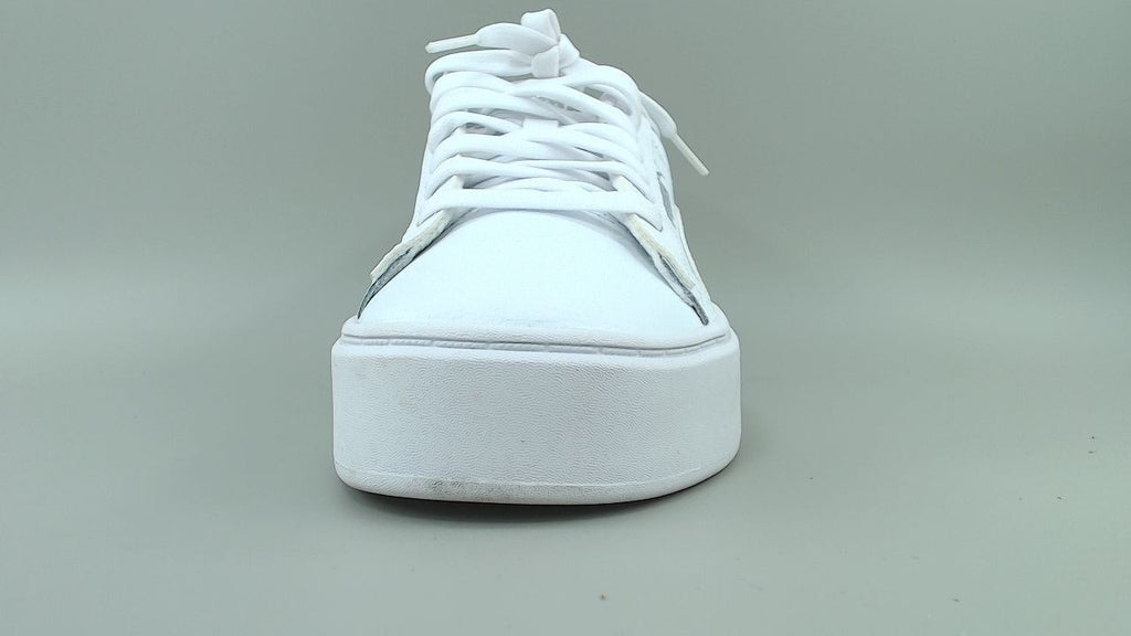 PUMA Women's Smash Platform V3 Sneaker White White Silver, 7