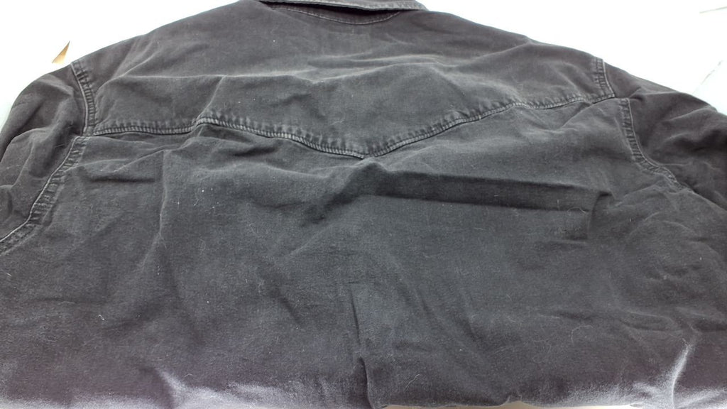 Iconic Denim Regular Fit Black Denim Snap Shirt Size X Large