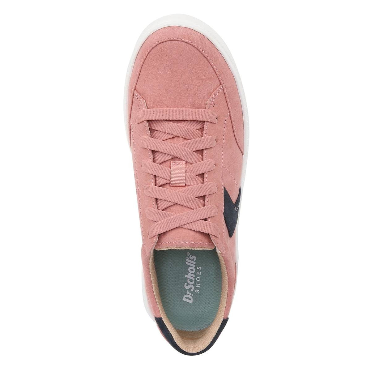 Dr. Scholl's Women's Madison Lace Sneaker, White/Brown, 8.5