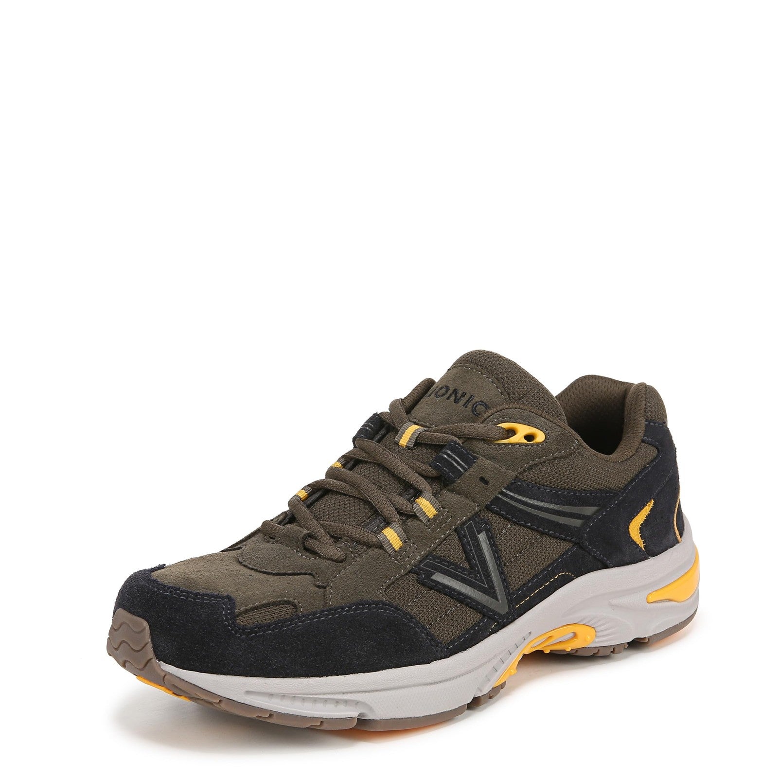 Vionic Mens 23Walk 2.0 Sneaker Dark Khaki Suede 13 M
