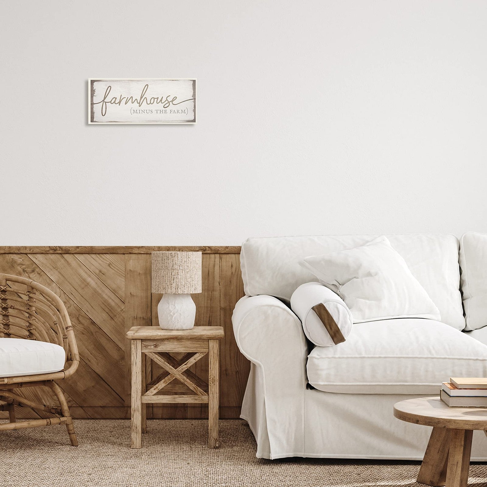 Stupell Industries Farmhouse Minus The Farm Sign Rustic Country Text