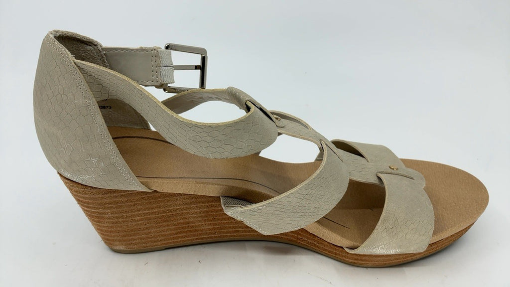 Dr. Scholl's Shoes Women's Barton Wedge Platform Sandal,Greige Snake Print,10