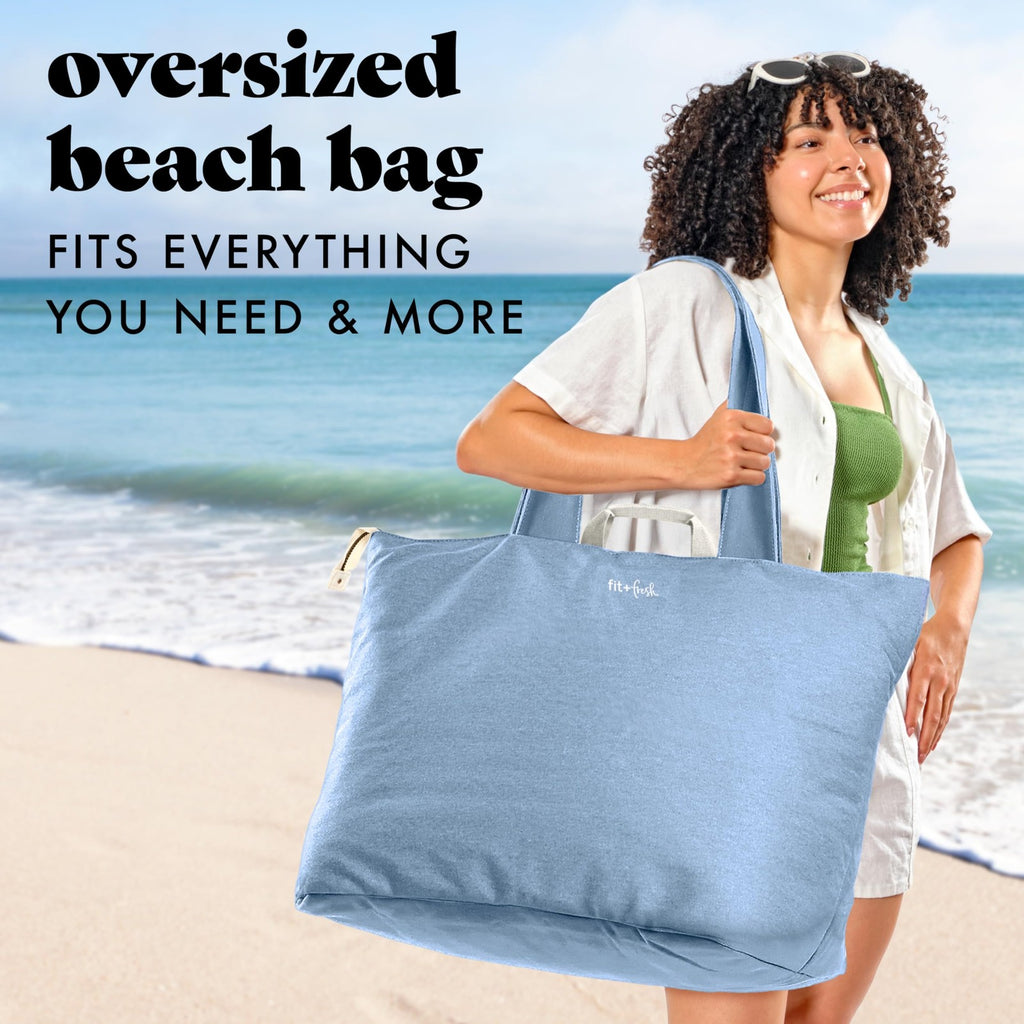 Fit & Fresh Things Weekender Bag for Women, Light Blue