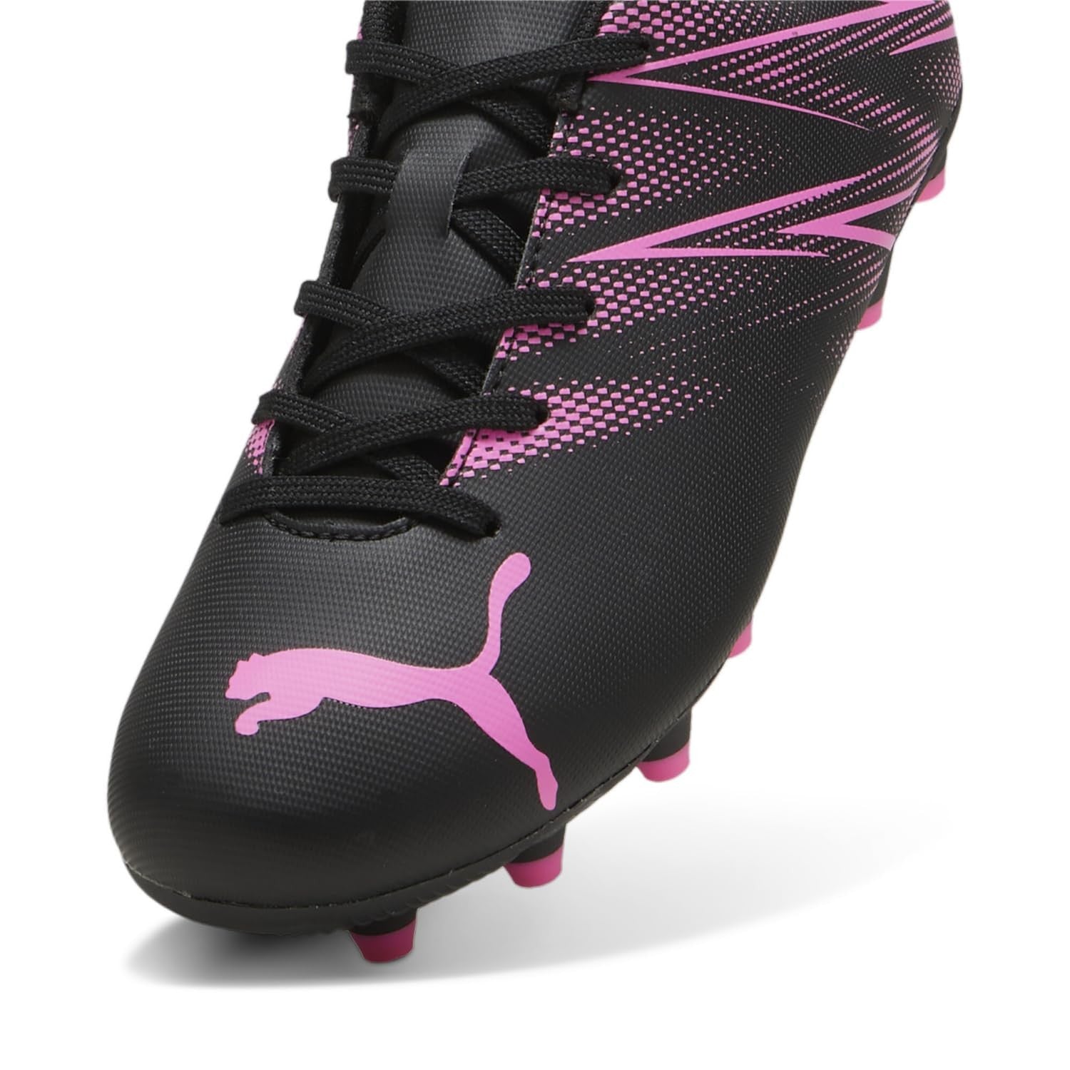 PUMA Attacanto Firm Soccer Cleats, Toddler 10, Black-Poison Pink