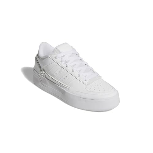adidas Women's Break Start Bold Sneaker, White/White/White, 9