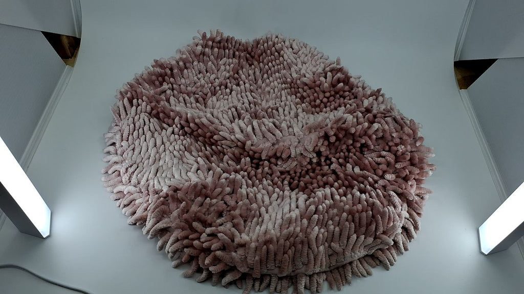 Machine Washable Toilet Lid Cover 18.5"x19.6" Blush Chenille