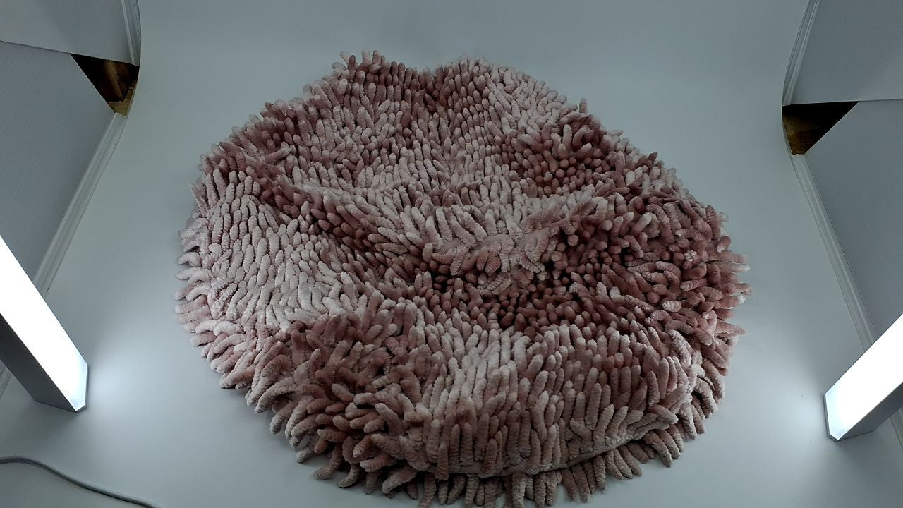 Machine Washable Toilet Lid Cover 18.5"x19.6" Blush Chenille