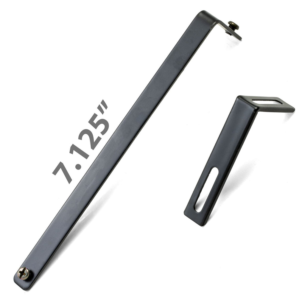 Universal Partition Hanger, 7 In, Metal Black, Adjusts 1-1/4 To 3-1/2 In