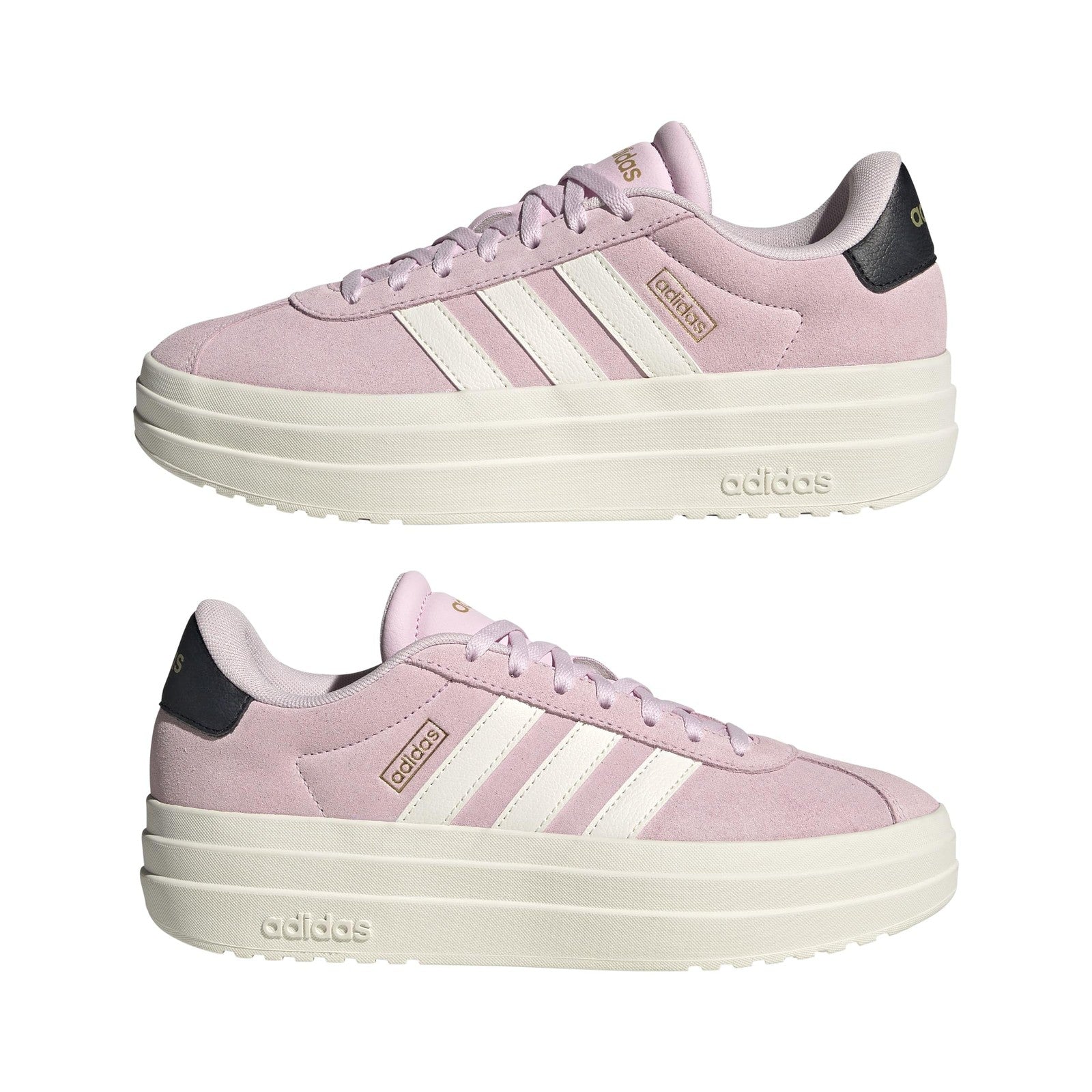 adidas Women's VL Court Bold, Clear Pink/White/Black, 6.5