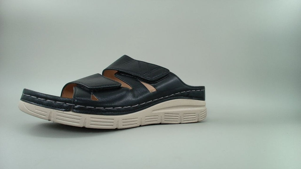 Ortho+rest Women Arch Support Slides Orthotic Walking Sandals (7, Black)