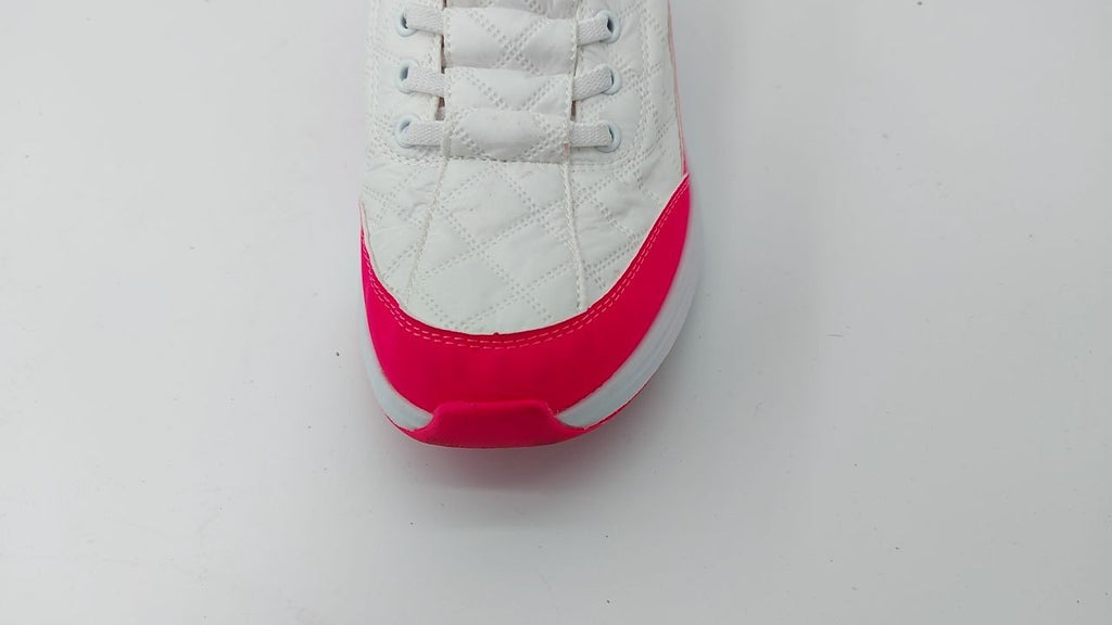 Skechers Sport Women's Cozy Fit Slip-Ins Sneaker, White/Hot Pink, Size 9