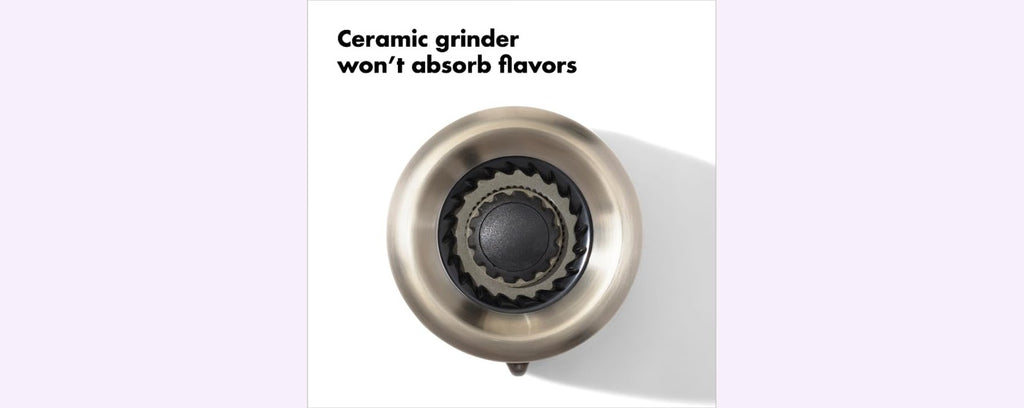 NEW OXO Good Grips Contoured Mess-Free Salt Grinder, Gray, One size
