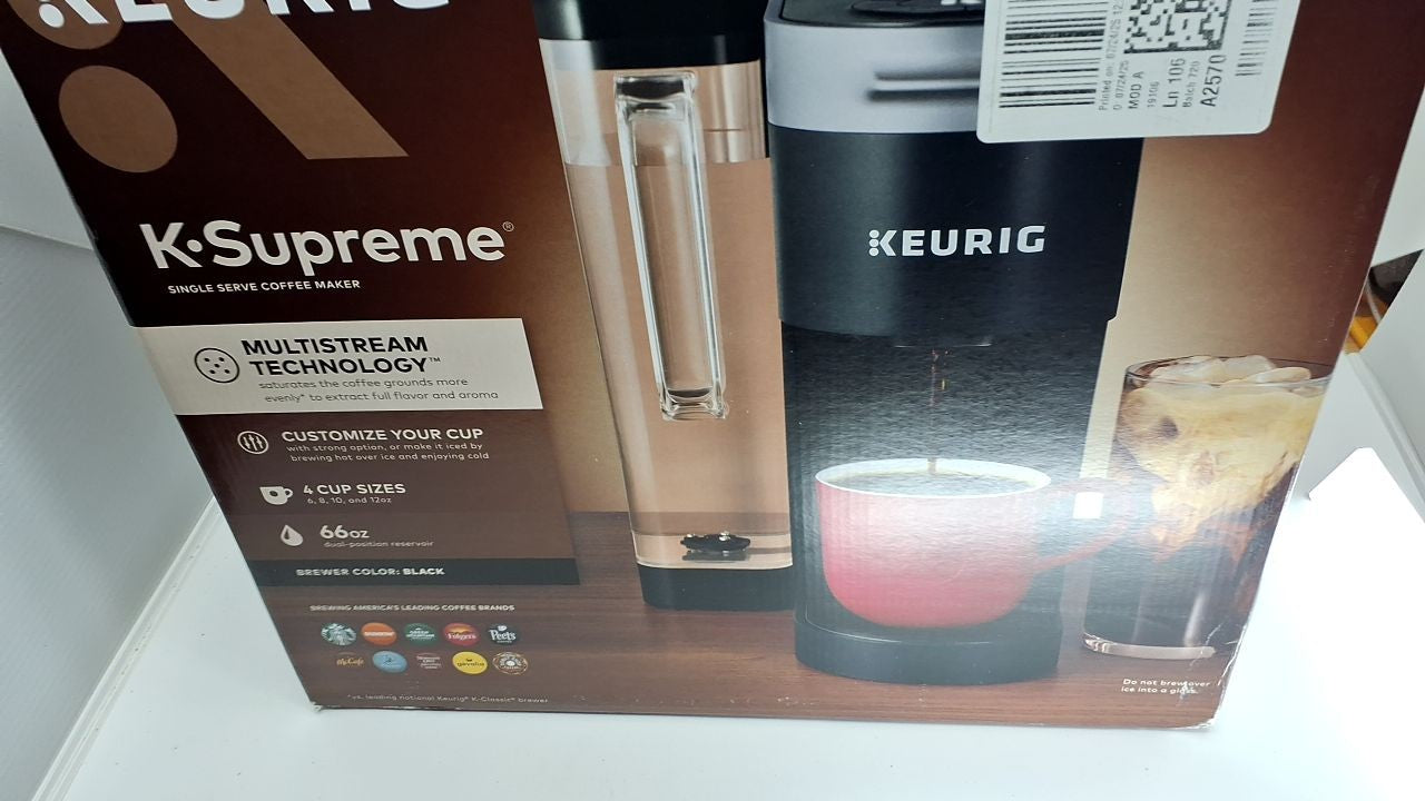 Keurig K-Supreme Single Serve Coffee Maker Black MultiStream Technology