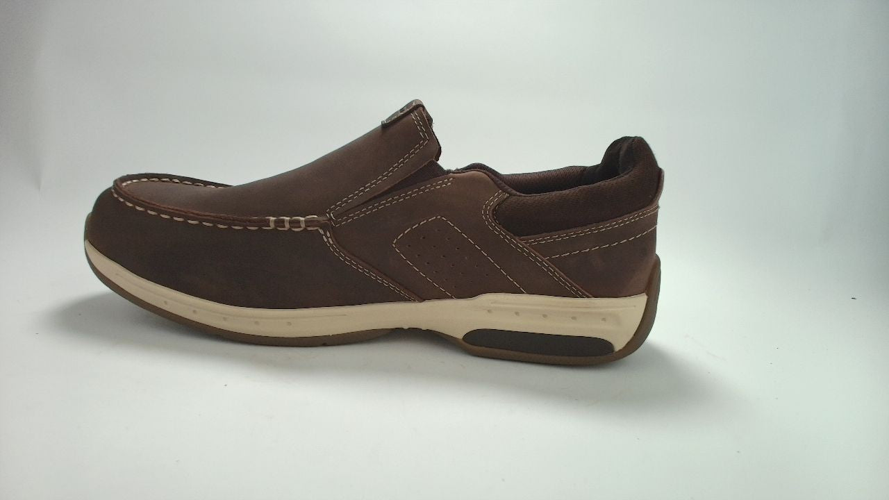 Dunham Men's Waves Loafer, Dark Brown Leather, 10.5 XX-Wide