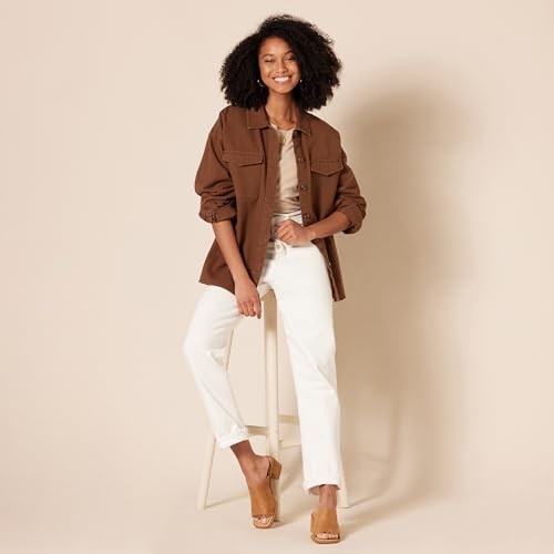 Amazon Essentials Women's Block Heel Mule, Tan Faux Microsuede, 6