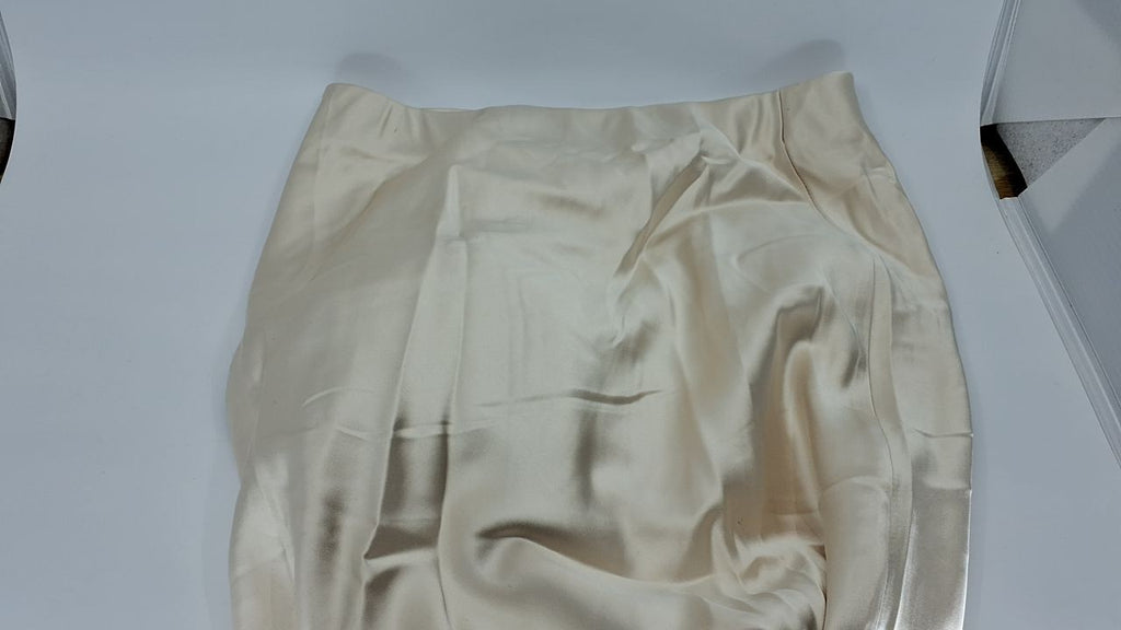 Womens High Waisted Mermaid Skirt, Beige, Small, Cocktail Party